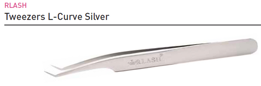 Tweezers L-CURVE SILVER