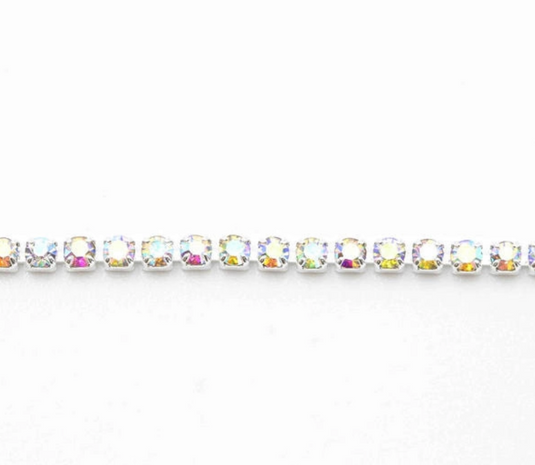 MATIERE silver rhinestone chain Aurora (1.5 mm width)