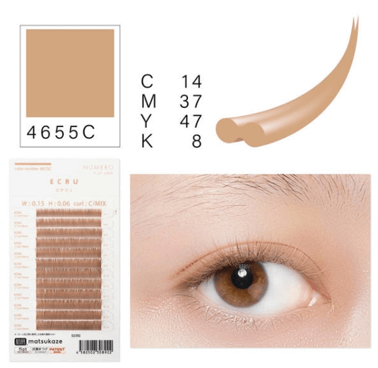 NUMERO Color Matte Flatlash ECRU 0.15 MIX 7mm-12mm