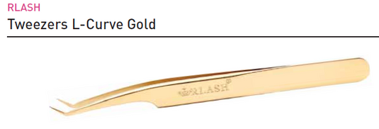 Tweezers L-CURVE GOLD