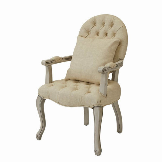 Shabby Chic Line Chair Pillow Ash White