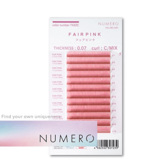 NUMERO Volume Lash Color Fair Pink 0.07 MIX 7mm-12mm