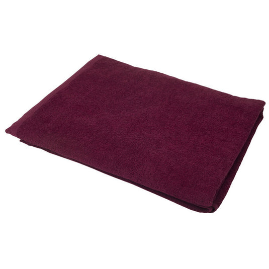 Luxury Pile Fabric Bath Towel (L) 90 x 150cm Wine Red