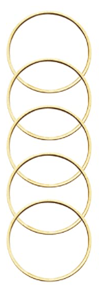 Clou Frame Round 7mm Gold (20pcs)