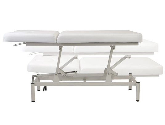 Manual Elevating Reclining Bed DX (Omega Style) with Face Mat) (Completely Assembled)-White