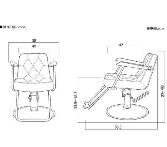 [Luxury] Styling Chair Renzo (HD-A-015) (Top) - Vintage Black