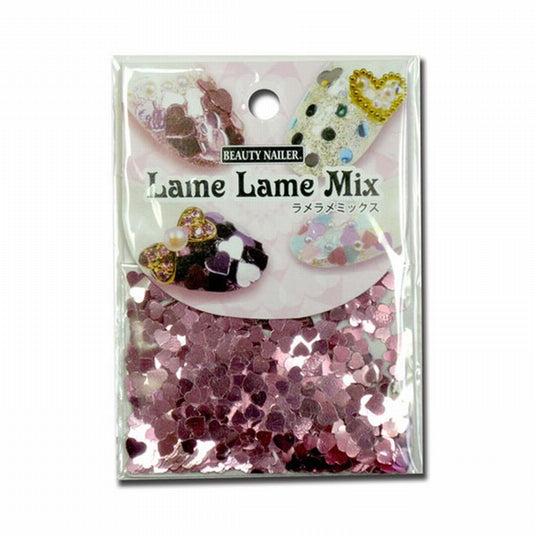 LamÃ© LamÃ© Mix (Heart) Pink LLM-4 (3mm, 4mm Mix 1g)