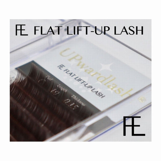 Upwardlash Flat Lift Up Lash CC Curl 0.15 thickness 9MM SINGLE BLACK BROWN