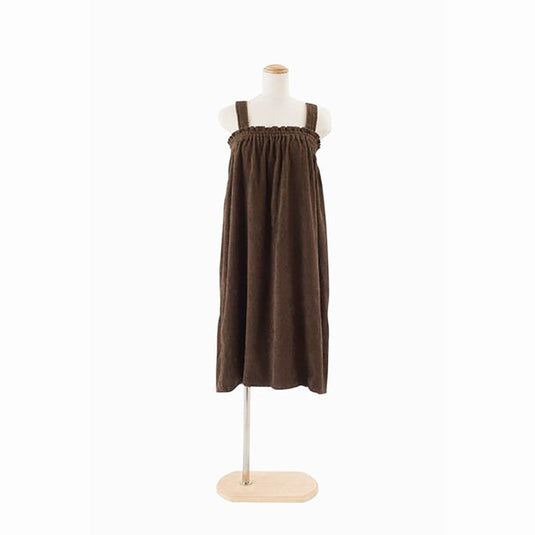 Luxury Pile Aesthetic Gown (Shoulder String) Dark Brown