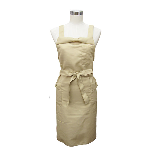 Ribbon Apron Beige