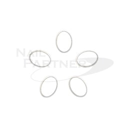 Clou Stone Edge 2 x 3mm Oval Silver 50pcs