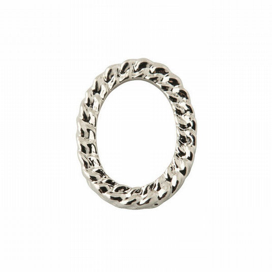 Clou Chain Edge Oval 6x4mm Silver (10pcs)