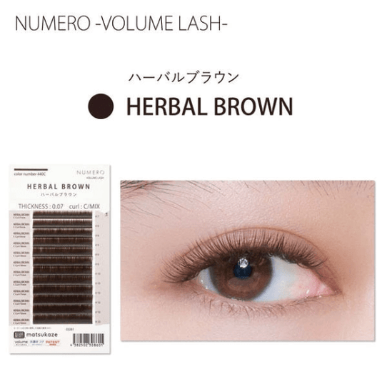 NUMERO Volume Lash Color Herbal Brown 0.07 MIX 7mm-12mm