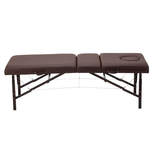 High Class Wooden Folding Reclining Bed 009DX Dark Brown