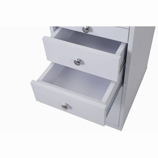 Cabinet Type Deluxe Nail Table Type A White