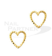 Clou Shining Heart Frame 7x6mm Gold (10pcs)