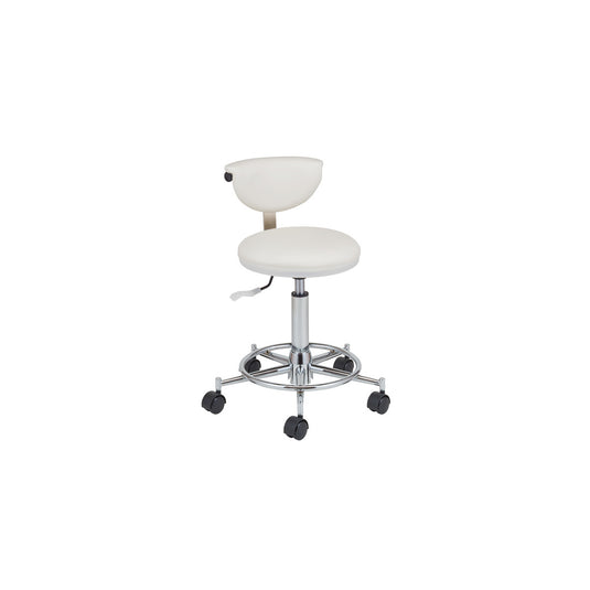 Low Resilience Stool With Ring (Made In Japan) White