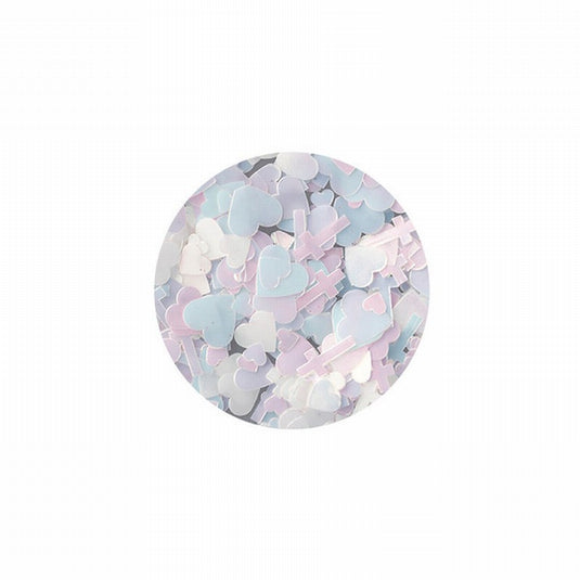 Heart & Cross Hologram YM-04 White Aurora 1.5g