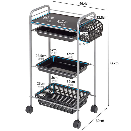 N-5 Wagon II (Completely Assembled) 4 Tier Type Black