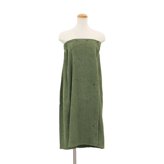 Luxury pile esthetic gown (front opening type) Olive green