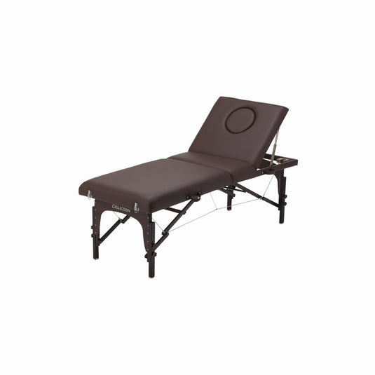 High Class Wooden Folding Reclining Bed 009DX Dark Brown