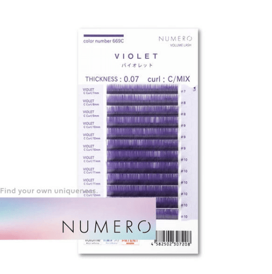 NUMERO Volume Lash Color Violet 0.07 MIX 7mm-12mm