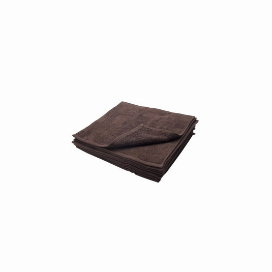 Hand Towel (Shirring Fabric) 25 x 25cm (12pcs) Dark Brown