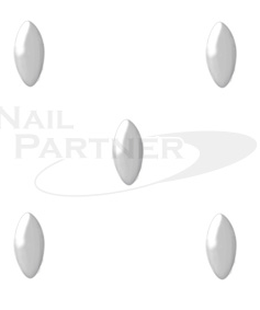 Capri Design Leaf 2x1mm Silver (100pcs)