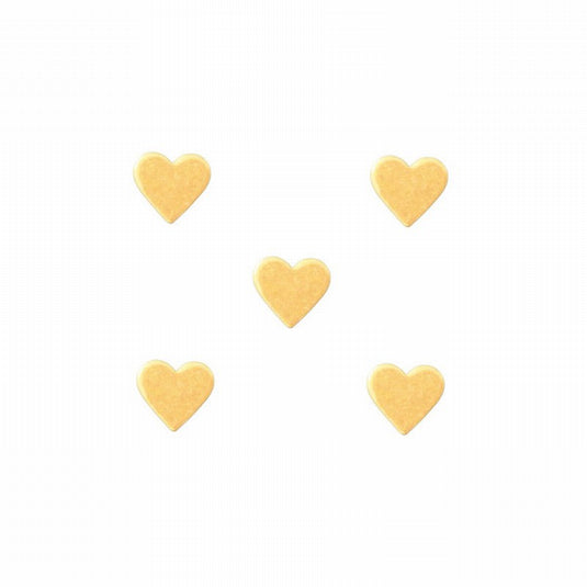 Clou Studs Flat Heart 3x3.3mm Gold (100pcs)