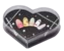 Tip Display Case Heart Black