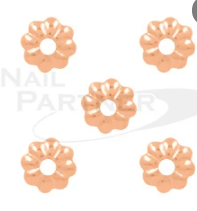 Capri Sea Anemone 3x3mm  Pink Gold (50pcs)