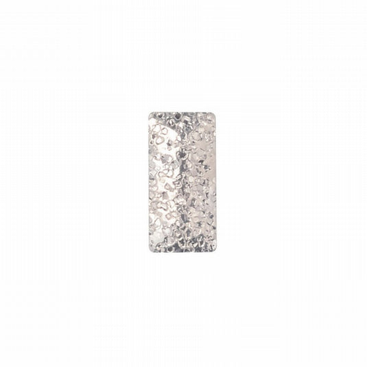 Clou Glitter Studs Long Square 4x2mm Silver (30pcs)