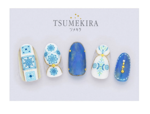 Tsumekira Tile Pattern Blue NN-TIL-102