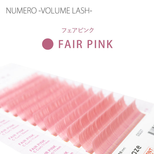 NUMERO Color Matte Flatlash FAIR PINK J-Curl 0.15 MIX 7mm-12mm