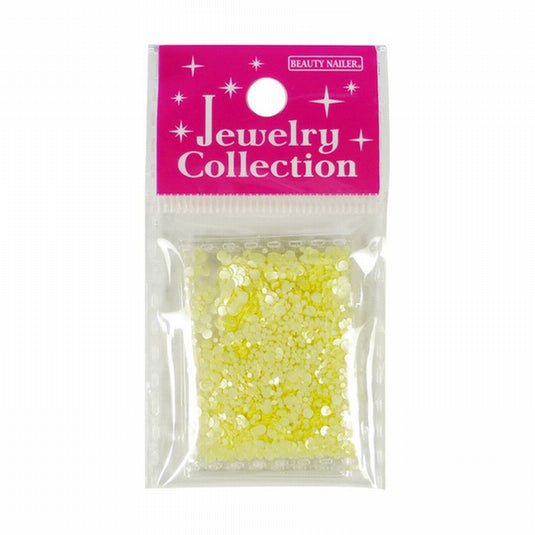 Jewelry Collection (Circle) Pastel Yellow  JC-4 (1MM, 2MM Mix 1g)