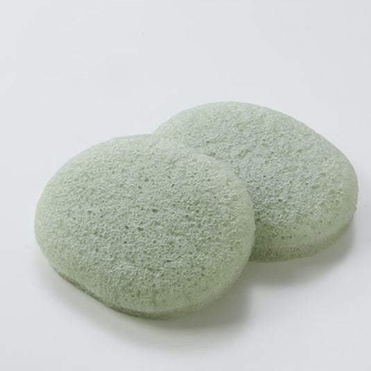 SMART COLLECTION Konjac Sponge Green Tea (Glass Green) Smooth skin Moisturising 2 pcs