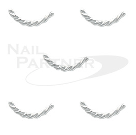 Capri Twist Bar 1x7mm Silver (50pcs)