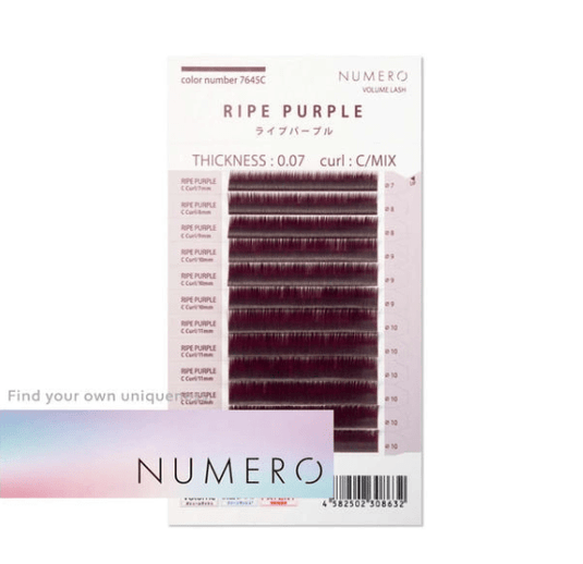 NUMERO Volume Lash Color Ripe Purple 0.07 MIX 7mm-12mm