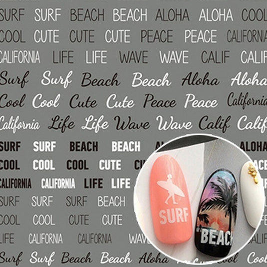 Beach Style Font Sticker