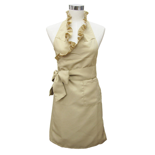 Frilled Apron Beige