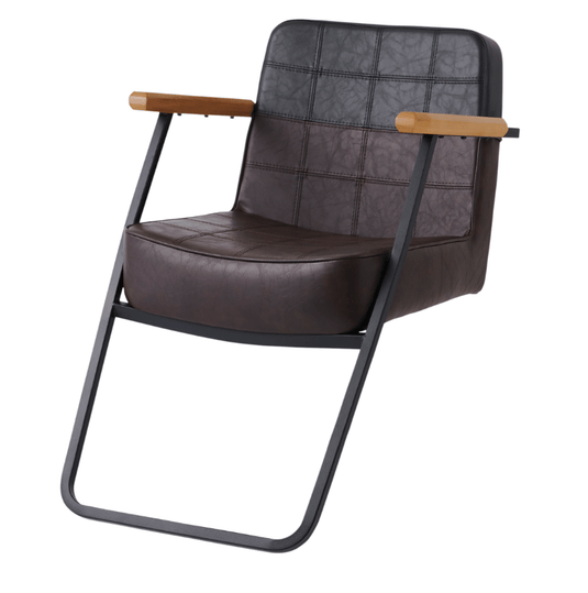 [Tough Design Product] Styling Chair T202 (Top) - Vintage Dark Brown x Black