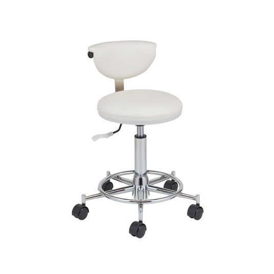 Low Resilience Stool With Ring (Made In Japan) White