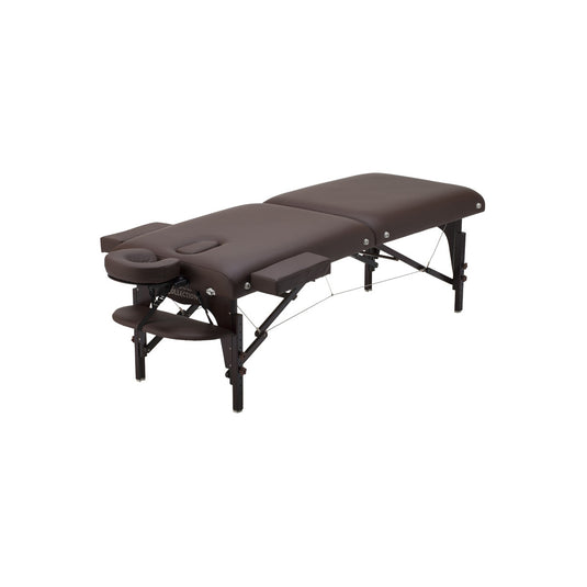 Deluxe Low Resilience Wooden Folding Bed 006SDX Dark Brown