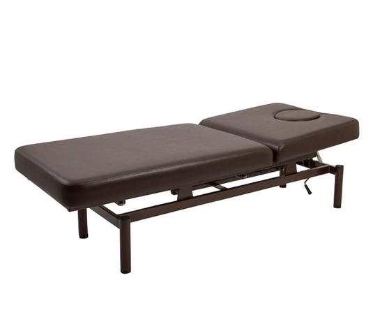 Manual Elevating Reclining Bed DX (Omega Style) with Face Mat) (Completely Assembled)-Dark Brown