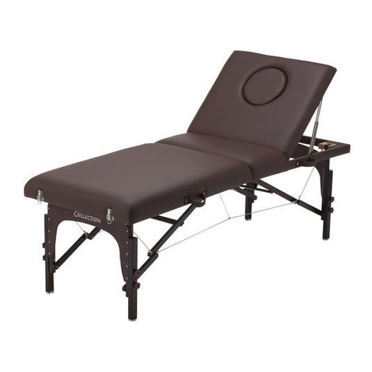 High Class Wooden Folding Reclining Bed 009DX Dark Brown