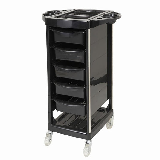 Storage Wagon T618 (7-Tier/Featuring Wheel Casters) (Completely Assembled) Black