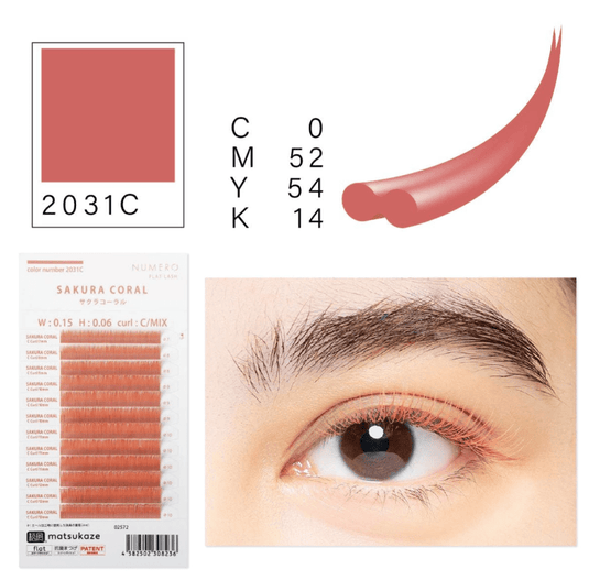 NUMERO Color Matte Flatlash SAKURA CORAL 0.15 MIX 7mm-12mm