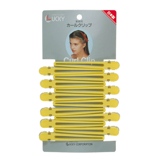 Curl Clip LL Yellow 12pcs 102MM