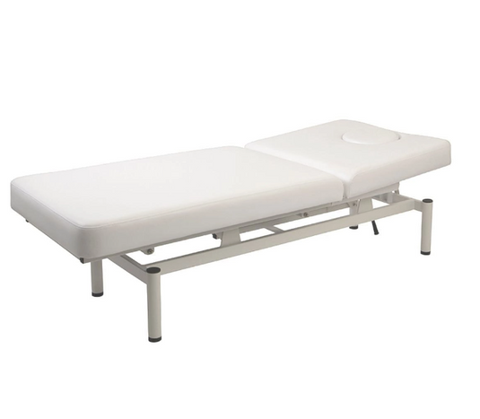 Manual Elevating Reclining Bed DX (Omega Style) with Face Mat) (Completely Assembled)-White