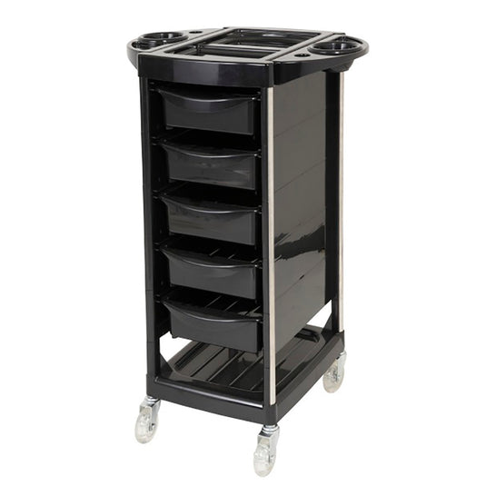 Storage Wagon T618 (7-Tier/Featuring Wheel Casters) (Completely Assembled) Black